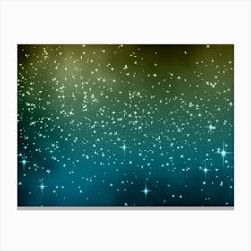 Blue Creame Shining Star Background Canvas Print