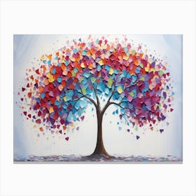 Tree Of Hearts Canvas Print