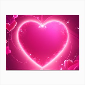 A Glowing Pink Heart Vibrant Horizontal Composition 61 Canvas Print