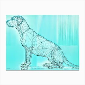 Wireframe Dog Canvas Print