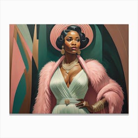 'A Woman In Pink' Canvas Print