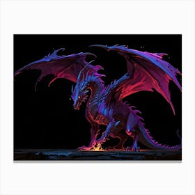 Dragon In The Dark Canvas Print