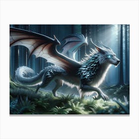 Dragolf the Dragon Wolf Canvas Print