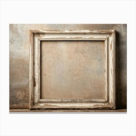 Vintage Textured Cardboard Frame Holding An Artistic Design Edges Worn And Gently Curling Patina O (5) Canvas Print