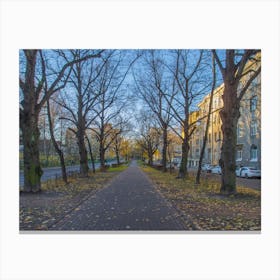Autumn Street In The City Canvas Print