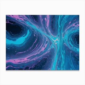 Abstract Image Of A Swirling, Colorful Pattern That Resembles A Cloud Of Smoke Or A Nebula In Space 1 Canvas Print