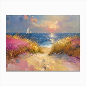 Sunset On The Beach 16 Canvas Print