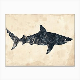 Greenland Shark Silhouette 1 Canvas Print