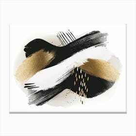 Abstract Black And Gold Painting 85 Canvas Print