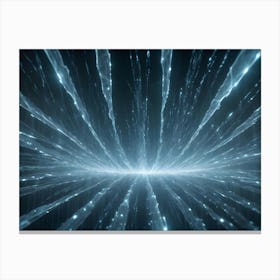 An Abstract Image Of Glowing Lines Of Light Radiating Outward From A Central Point, Creating A Sense Of Energy And Movement Canvas Print