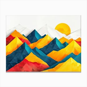 Abstract Mountains 4 Canvas Print