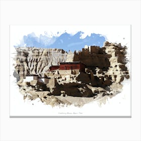 Lhakhang Marpo, Ngari, Tibet Canvas Print