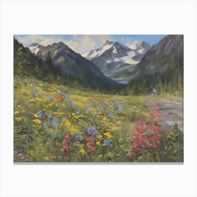 Wildflowers In The Mountains 2 Canvas Print
