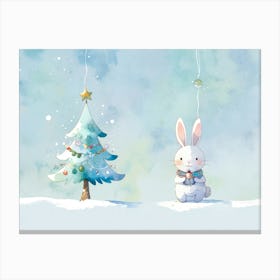 Christmas Bunny 4 Canvas Print