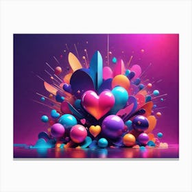 Colorful Heart Creative 16 Canvas Print