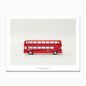 Toy Car Red London Bus Poster Canvas Print