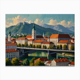  Ljubljana City 2  Canvas Print