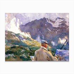 Artist In The Simplon, John Singer Sargent Canvas Print