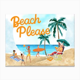 Beach Please test Canvas Print