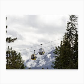 Gondolas In The Mountains Canvas Print