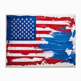 An Image Of An Emblematic Symbol Of Patriotism Unfolds Presenting The Colors Of The American Flag F (3) Canvas Print