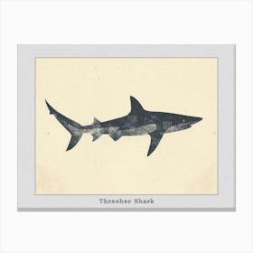 Thresher Shark Silhouette 1 Poster Canvas Print