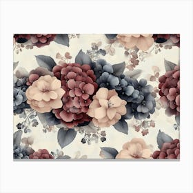 Luxury Mystical Seamless Pattern, Vintage Floral 2 Canvas Print