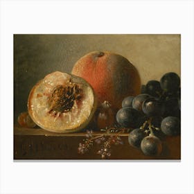 Peaches And Grapes Canvas Print