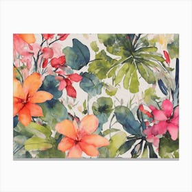 Tropical Flowers Canvas Print