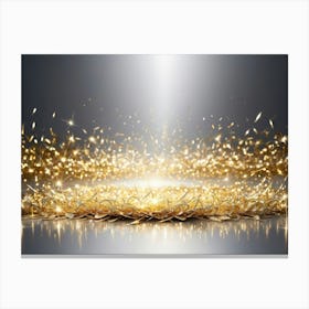 Christmass style sparkling silver gold background 7 Canvas Print