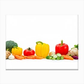 A Cornucopia Abundant With Seasonal Vegetables Like Radishes Beans Tomatoes And Broccoli Placed A (3) Canvas Print