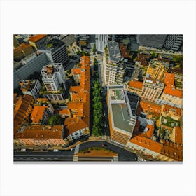 Vista Spettacolare: Milano dal Cielo con il Drone Canvas Print