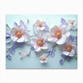 3d Artwork Flower and Art Background 2 Canvas Print