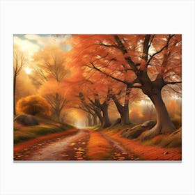 Autumn Lane #1 Canvas Print