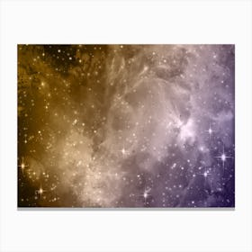 Purple And Brown Galaxy Space Background Canvas Print