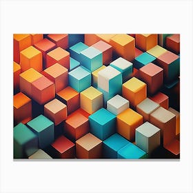 Abstract Cubes Canvas Print