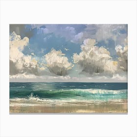 Clouds On The Beach Canvas Print