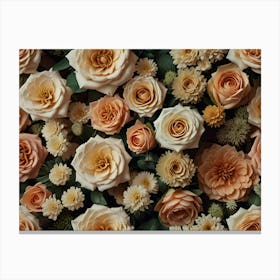 Wallpaper Roses Canvas Print