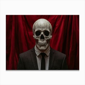 Man Dressed As A Skull Canvas Print