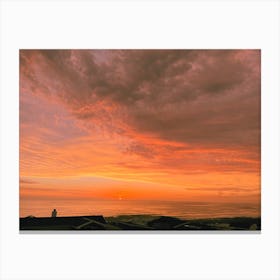 Sunset Over The Ocean Canvas Print