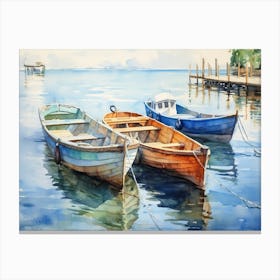 Boats On The Water Canvas Print