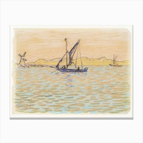 Sailing Boats Off The Coast Of Domburg (1907), Jan Toorop Canvas Print