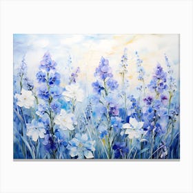 Blue And White Flowers Canvas Print