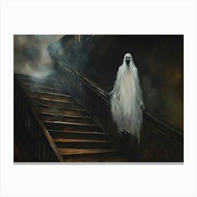 Ghost On The Stairs 1 Canvas Print