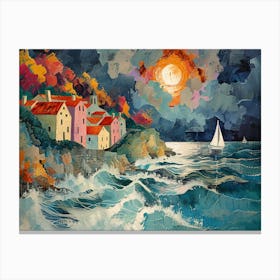 House By The Sea Canvas Print