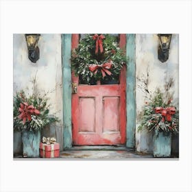 Christmas Door 5 Canvas Print