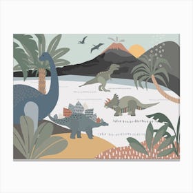 Dinosaur And Friends Canvas Print