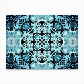 Modern Art Sky Blue Pattern 2 Canvas Print