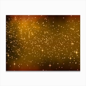 Orange Tone Shade Shining Star Background Canvas Print