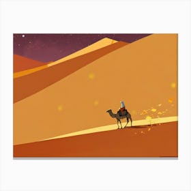 Camel In The Desert 4 Canvas Print